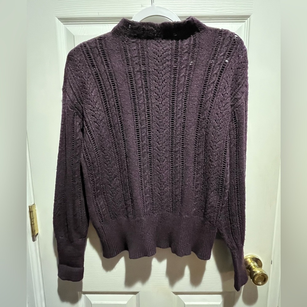 Liz Claiborne Woman’s Open Knit Mock Neck Sweater